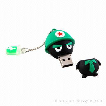 Soldier-shaped USB Flash Drive with Up to 64GB Memory Capacity, Free Sample